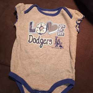 LosAngeles Dodgers 3/6 months onsies 2pcs.